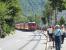 COIRA (CH) - Il Trenino rosso proveniente da Arosa attraversa la citt lungo il fiume Plessur, in direzione della stazione